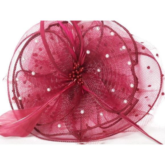 English hat mesh hat Kentucky Derby fascinator headpiece hat - Picture 7 of 9